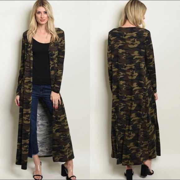 long camo duster